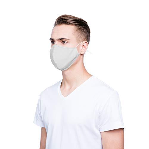 DALIX DALIX Cloth Face Mask Reusable Washable Made in USA - Gray L-XL (5 Pack)