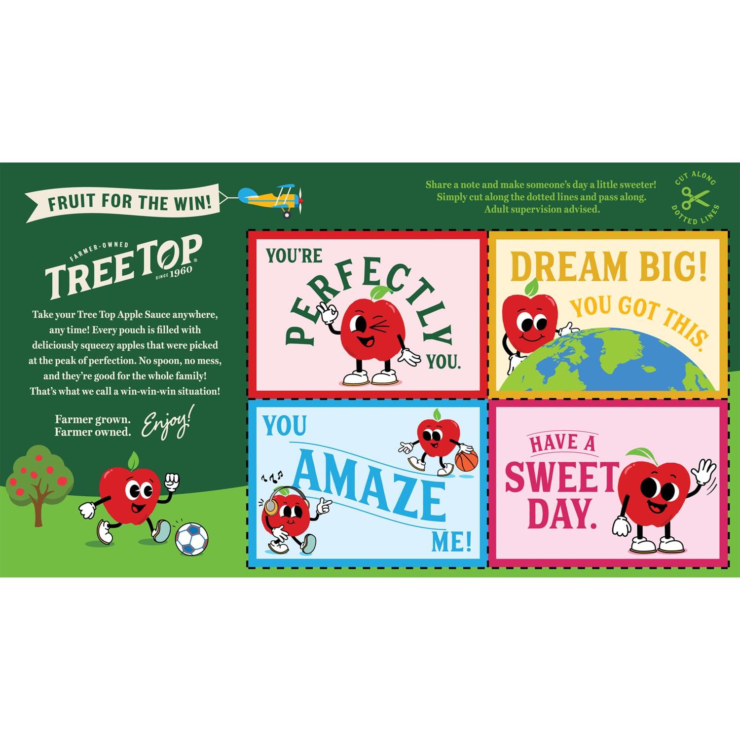 Tree Top Tree Top Apple Sauce Pouches, Apple Flavor, No Sugar Added, 3.2 oz. pouches (Pack of 48)