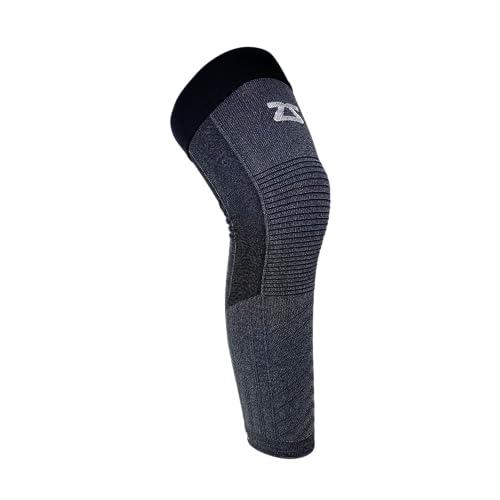Zensah Zensah Full Leg Compression Sleeve - Long Full Length Support for Thigh, Knee, Calf for Men, Women, Running, Basketball, Football (Small, 1 Pair - Heather Grey)