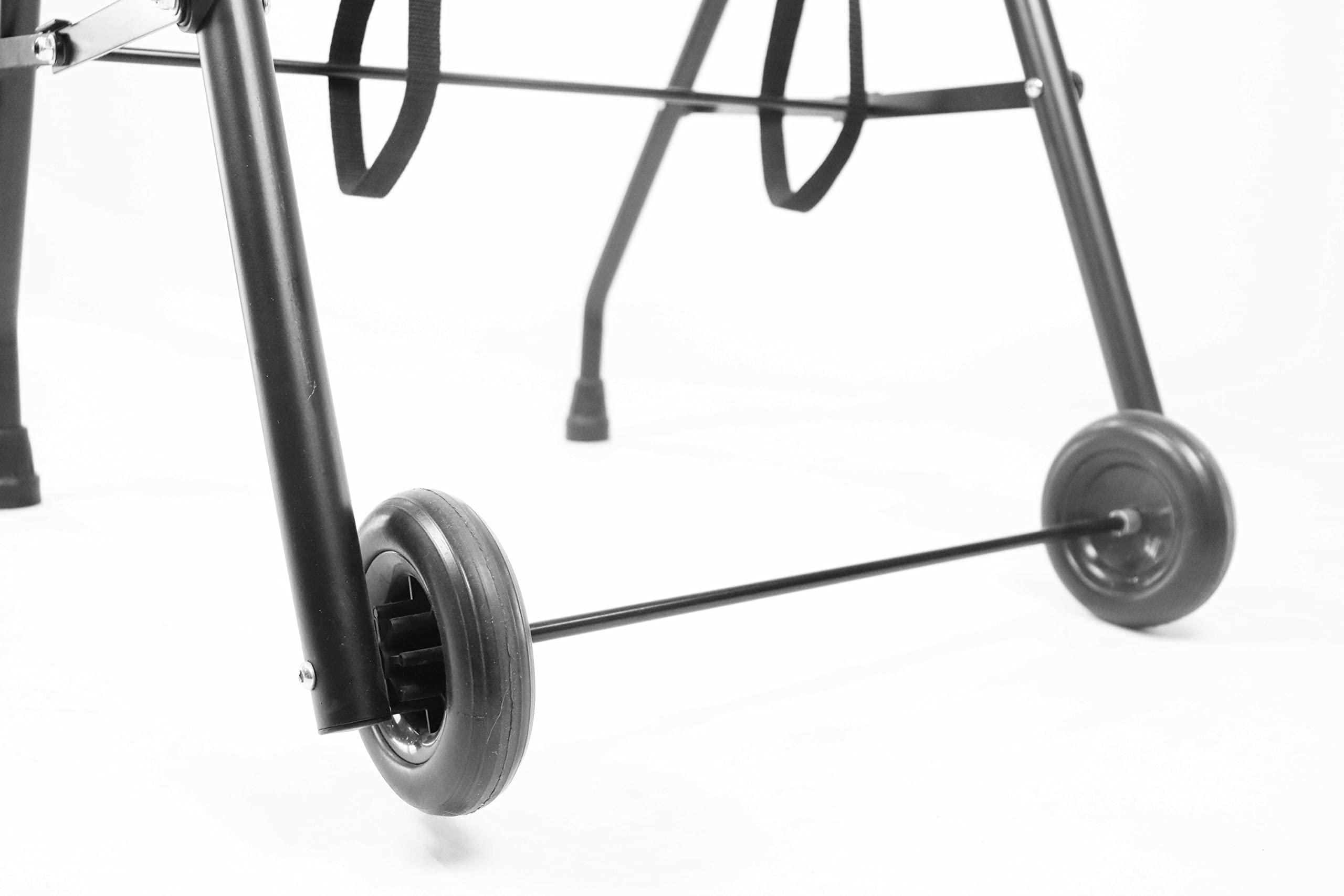 PEPE Mobility Pepe - Folding Walker with Wheels, Walkers for Seniors Foldable, Standard Walker with 2 Wheels, Front Wheeled Walker, Lightweight Walkers for Seniors, Narrow Rolling Walker.