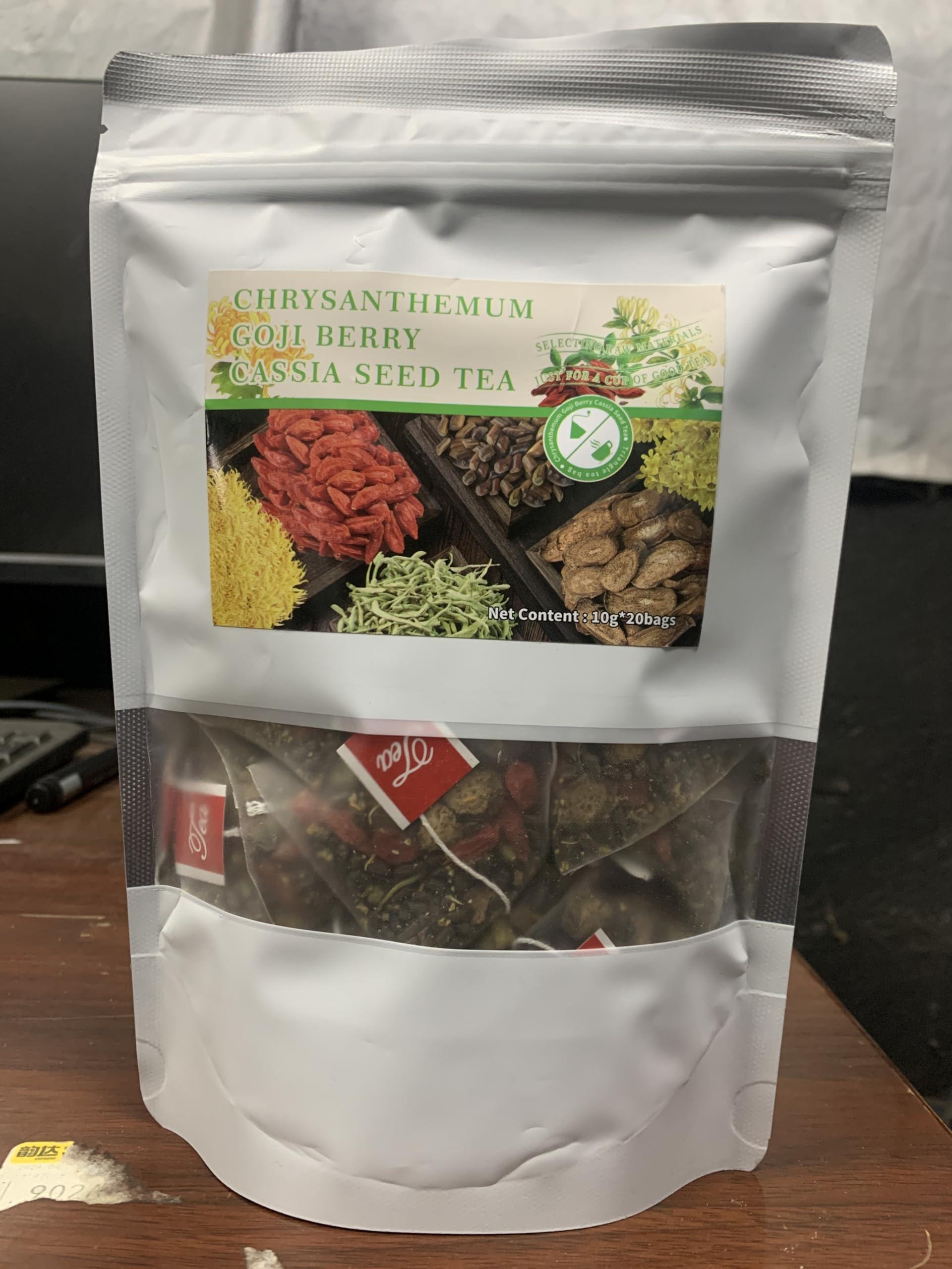 VJPPII Liver Tea Formula Chrysanthemum,Dandelion Wolfberry Tea,Chrysanthemum Cassia Seed Tea,Chrysanthemum Tea,Te De Higado Crisantemo,Te Chino Para Limpiar El HGado Graso (20PC)