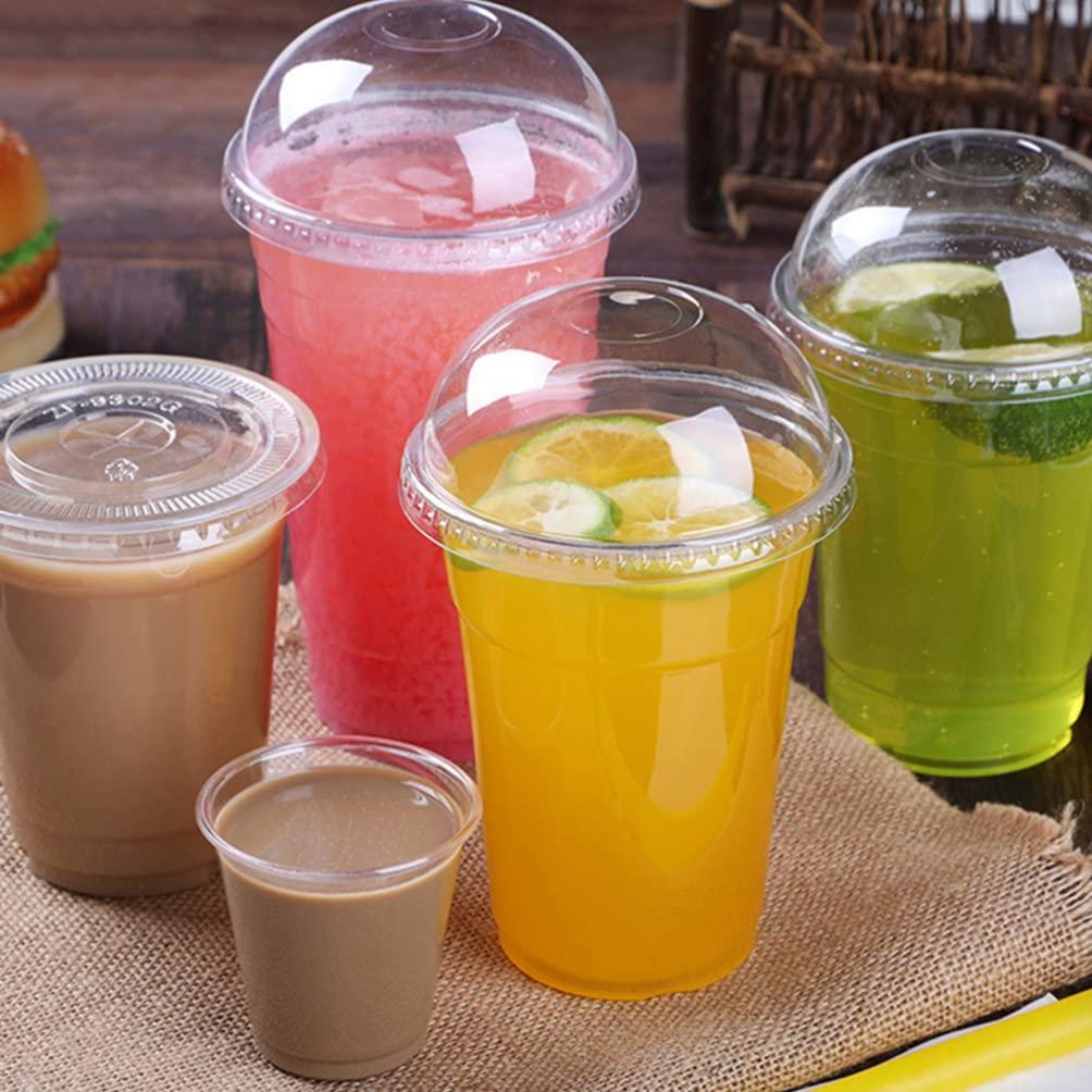 Hemoton 30 Sets Drink Juice Cup Lemonade Cups Beverage Package Cups Fruit Cups with Lid Juice Packing Cups Multi-Function Juice Cups Cold Drink Cups Transparent Beverage Cups