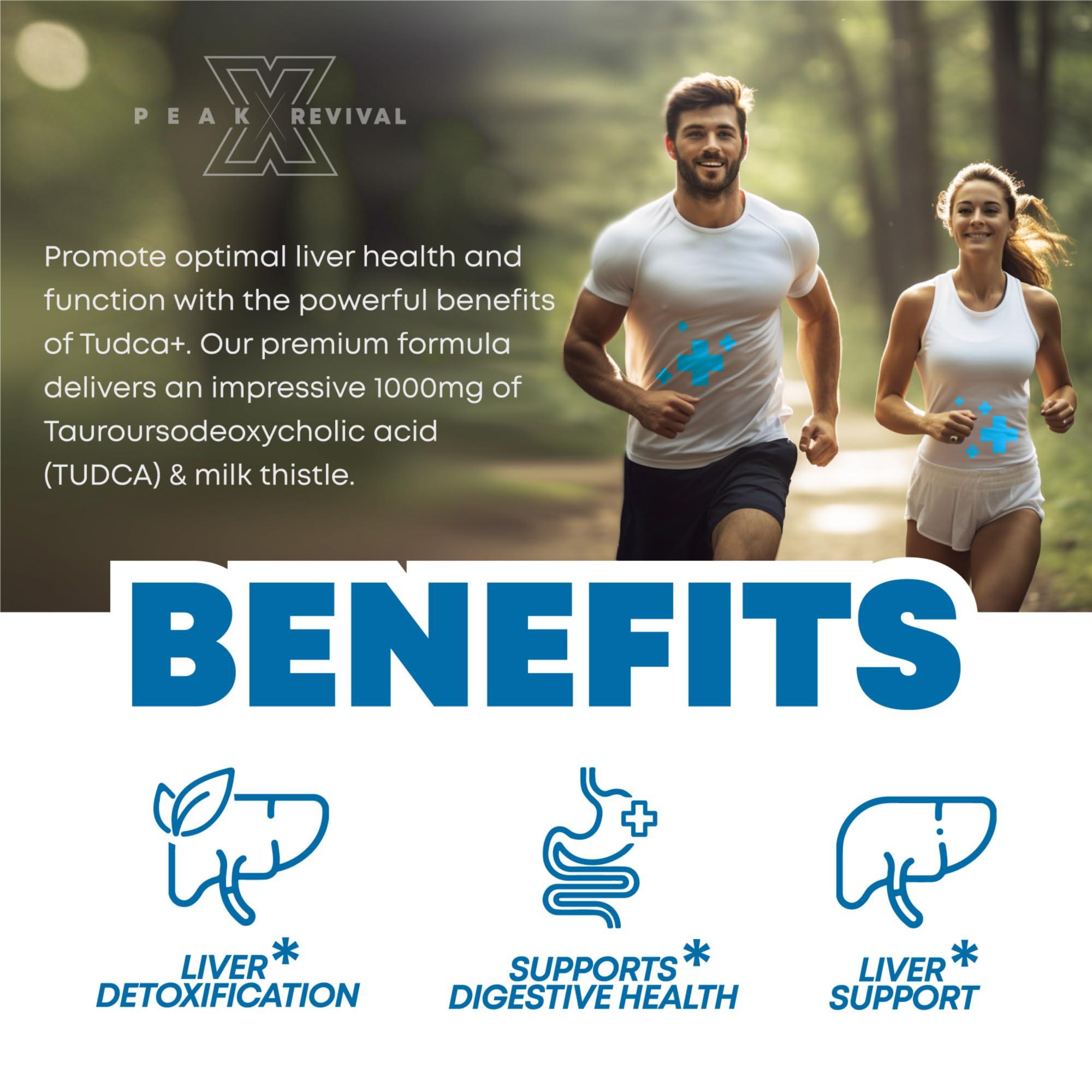 Peak Revival-X Peak Revival-X TUDCA+ Fadogia Agrestis+ Turkesterone & Tongkat Ali Fadogia Agrestis Potent Extract to Increase Energy, Digestive Health, Inflammation, Lean Muscle Growth & Recovery (60 Capsules)