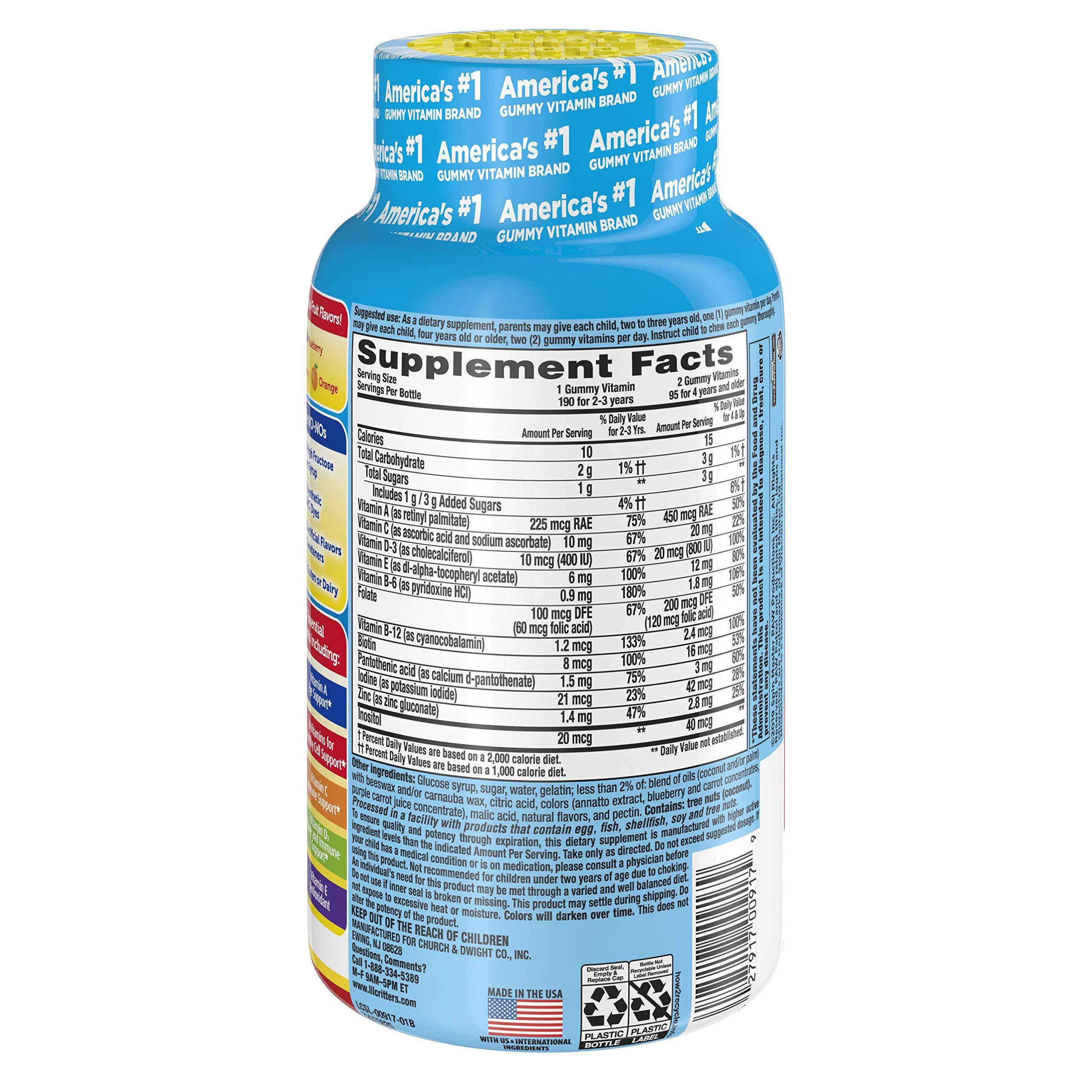 Lil Critters L\'il Critters Paw Patrol & Gummy Vites Kids Multivitamin Gummies, 190 Count Cherry, Strawberry, Orange, Pineapple and Blueberry Flavors