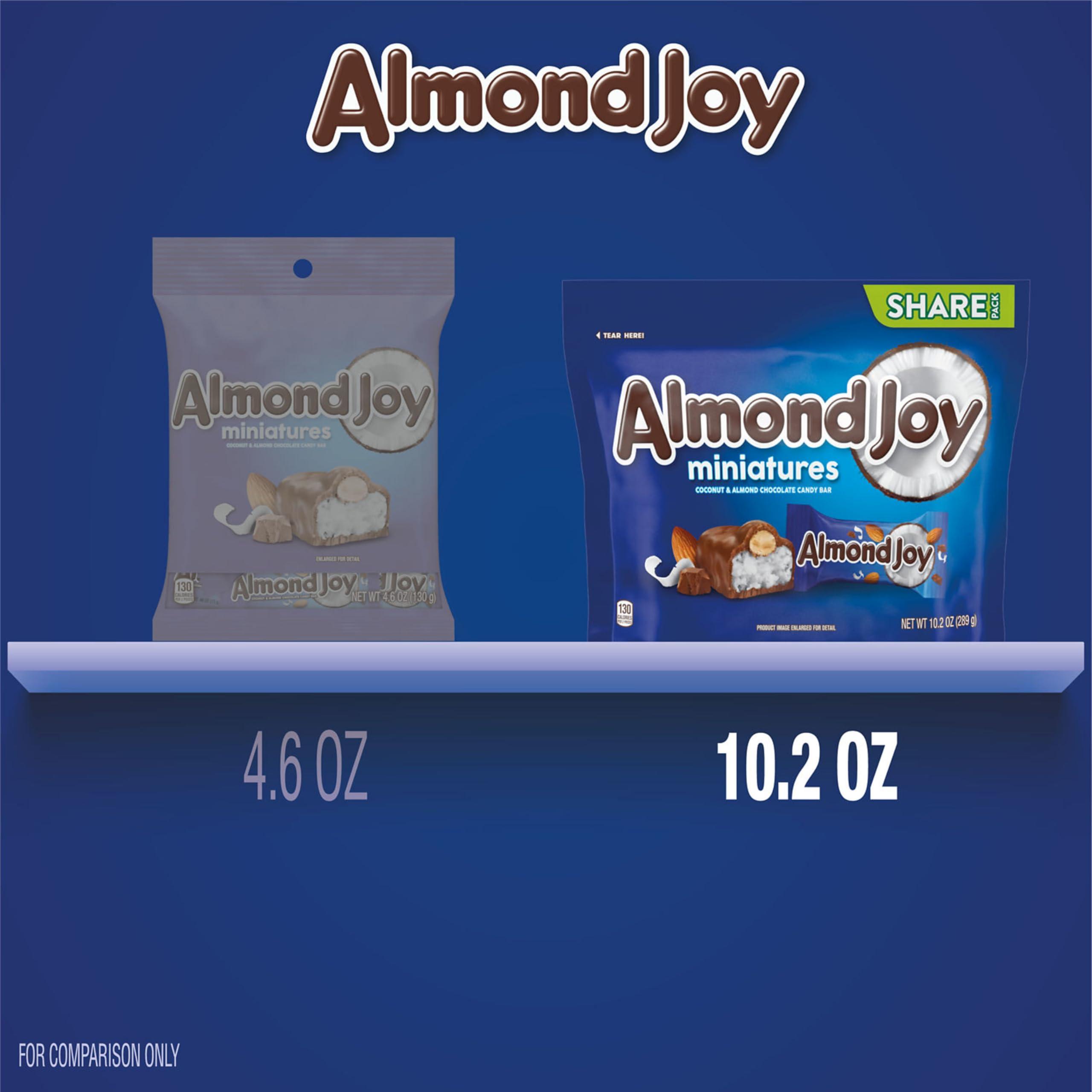 HERSHEY'S ALMOND JOY Miniatures Coconut and Almond Chocolate Candy Share Pack, 10.2 oz
