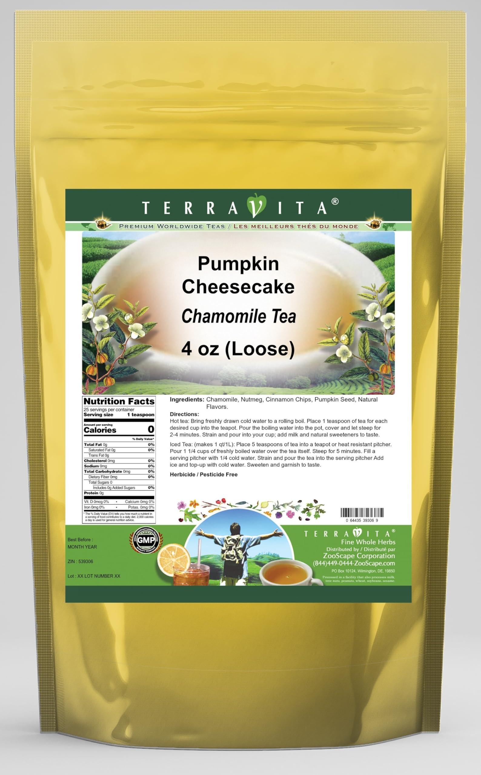 TerraVita Pumpkin Cheesecake Chamomile Tea (Loose) (4 oz, ZIN: 539306) - 2 Pack