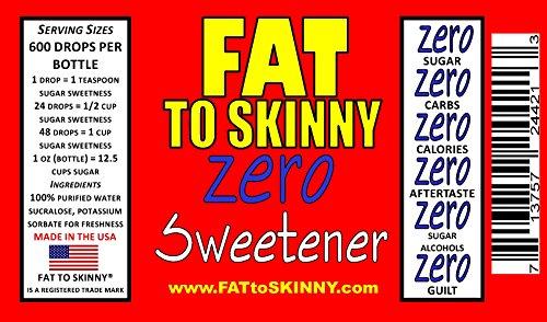 FAT TO SKINNY Zero Sweetener Zero Calorie Zero Carb Sweetener