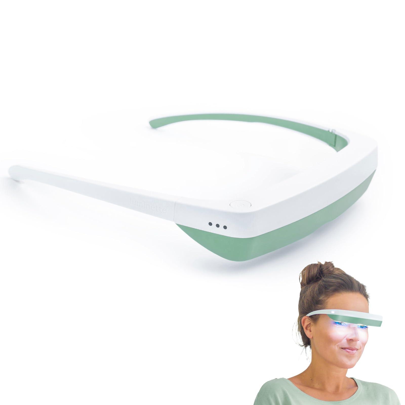 luminette Luminette 3 Light Therapy Glasses - Wearable Light Therapy Lamp - Natural Relief for Sleep Problems, Seasonal Mood Disorders & Jet lag - Portable Daylight Lamp (Green)