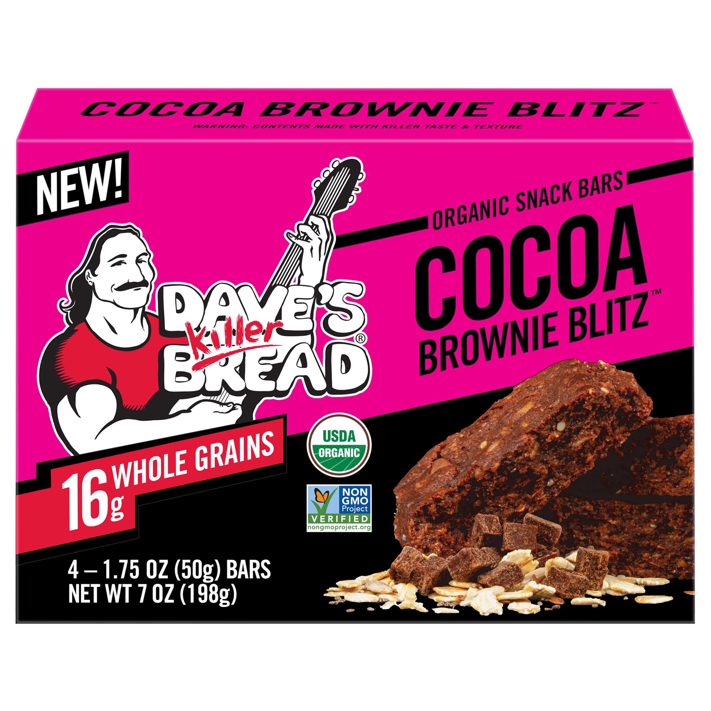 Dave's Killer Bread Dave\'s Killer Bread Cocoa Brownie Blitz Organic Snack Bars, 4 Individually Wrapped Snack Bars