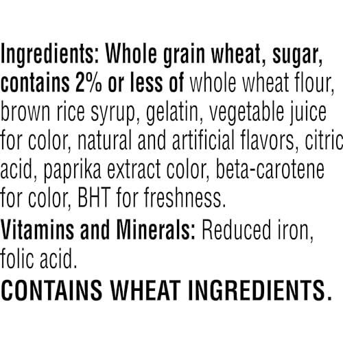 Frosted Mini-Wheats Kellogg's Frosted Mini Wheats Breakfast Cereal, Fiber Cereal, Kids Snacks, Strawberry, 14.3oz Box (1 Box)