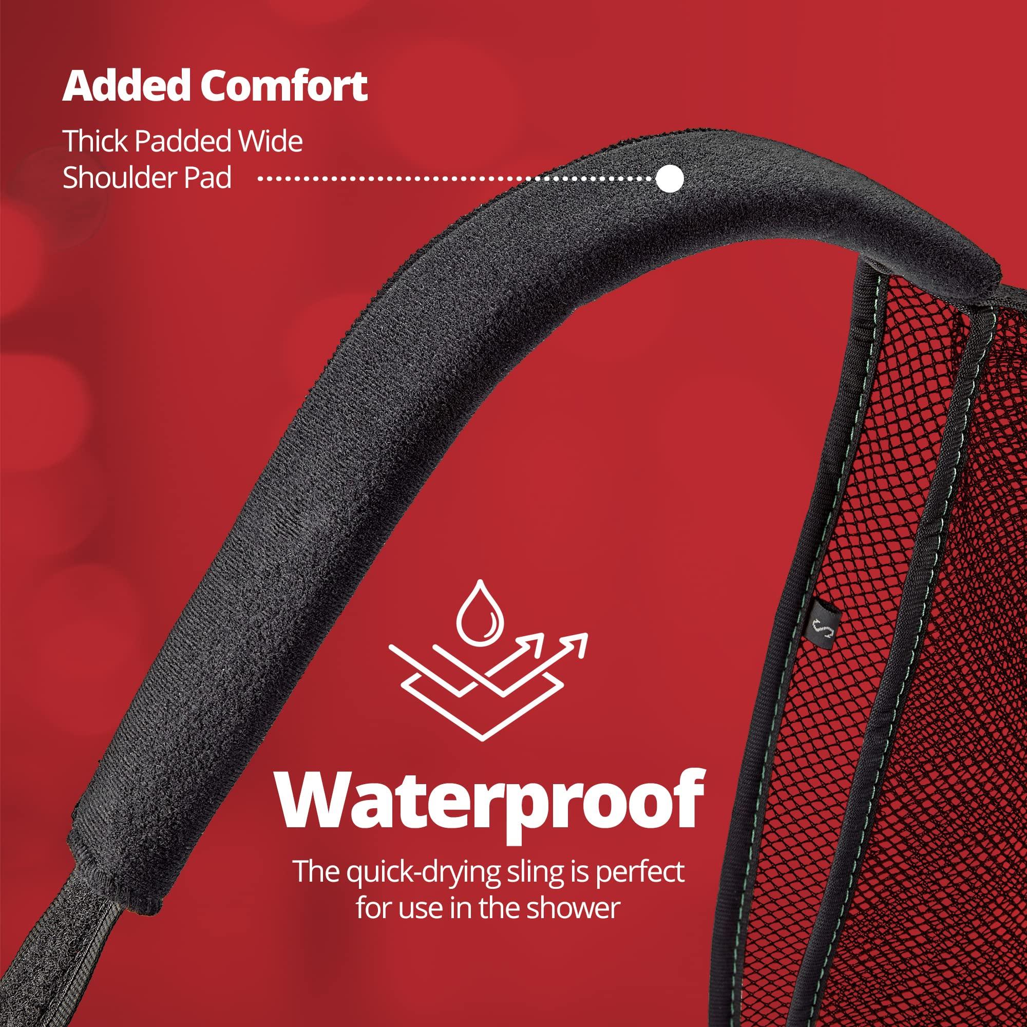 MEDca Mesh Arm Shoulder Sling - Shoulder Immobilizer for Shower - Adjustable Arm Brace Support for Rotator Cuff, Elbow and Other Injury Right/Left & Splint Elevation Support for Men and Women