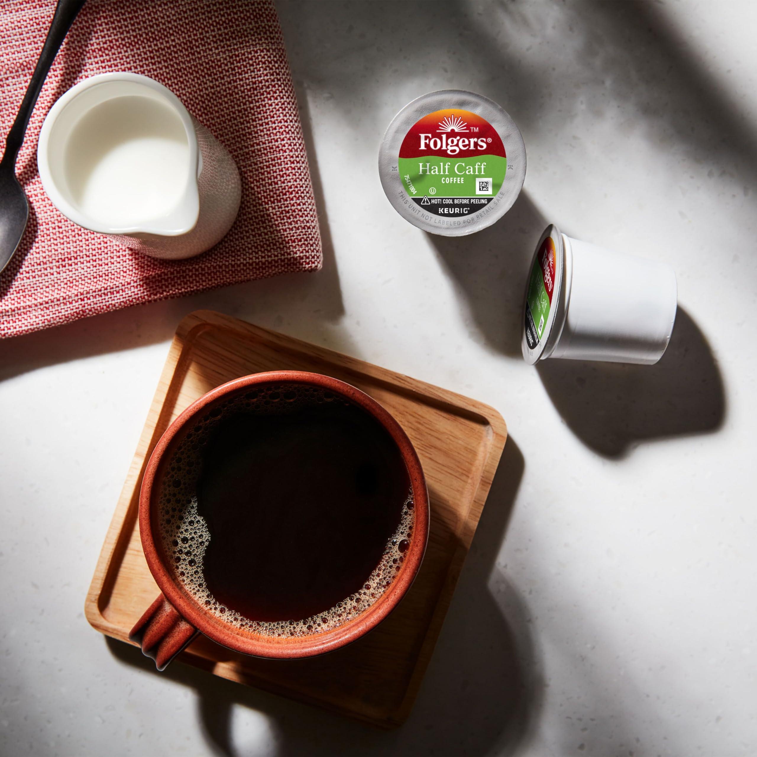 Folgers Folgers Half Caff Coffee, Medium Roast, Keurig K-Cup Pods, 10 Count (Pack of 6)