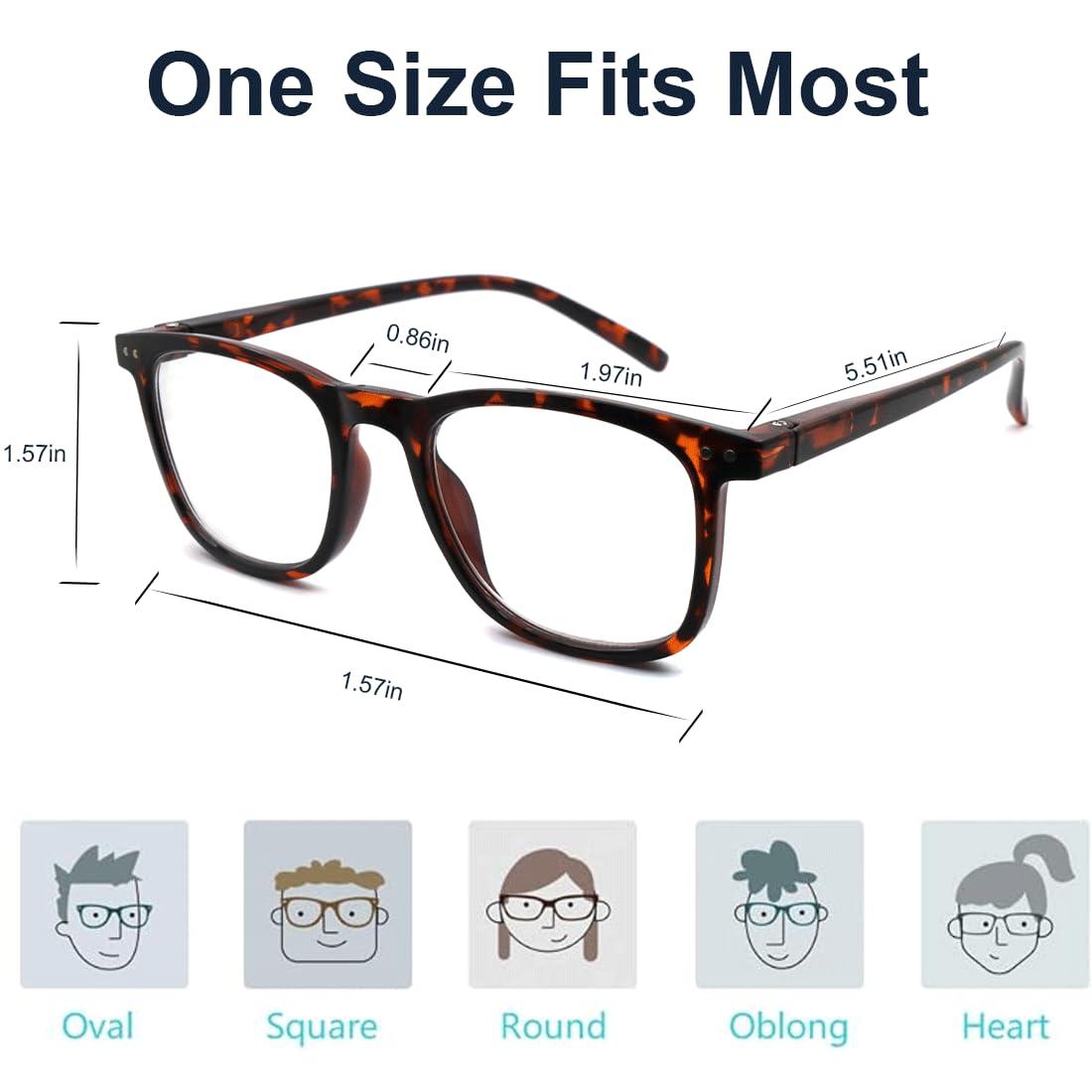 AOSM AOSM Blue Light Blocking Glasses, Blue Blocker Computer Glasses for Men Women, Anti Glare 400 UV & Eye Strain Fake Square Glasses