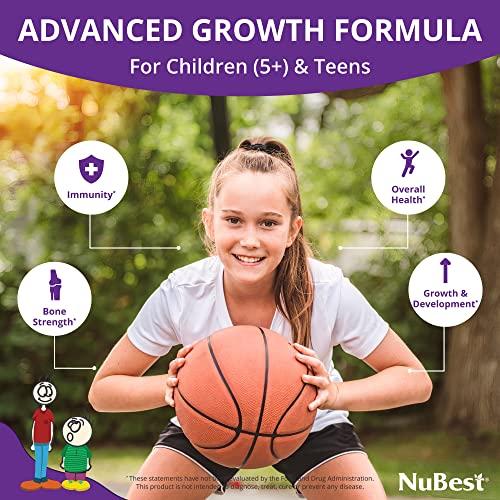 NuBest NuBest Tall - Powerful Formula for Strong Bones, Immunity & Healthy Development with Calcium, Collagen & Herbs - for Children (5+) & Teens Who Don’t Drink Milk Daily - 2 Pack | 2 Months Supply