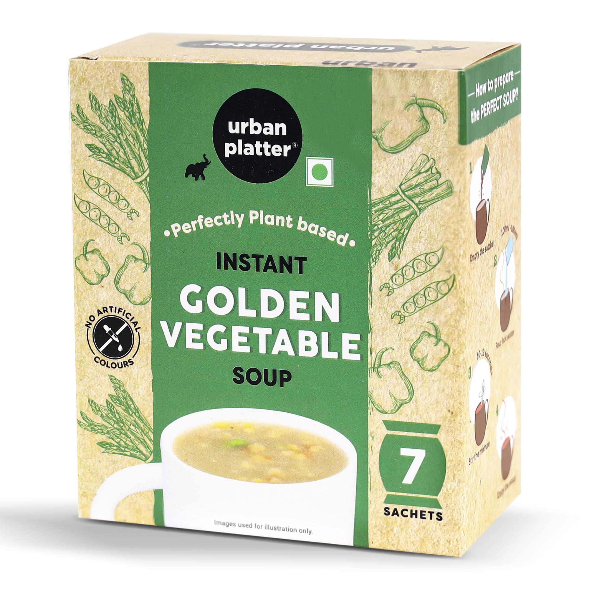 Urban Platter Urban Platter Vegan Instant Golden Vegetable Cup Soup 112g (7 Sachets)