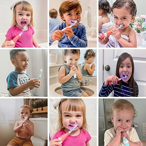 Papablic Papablic Toddler Sonic Electric Toothbrush with Covers for Babies and Toddlers Ages 1-3 Years, Debby Bundle with Arya