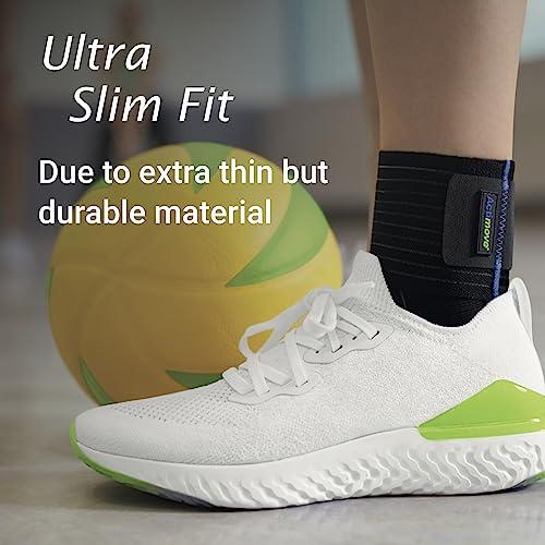 Actimove Actimove Sports Edition Ankle Support Elastic Wrap Around For Pain Management For Sprained, Swollen or Weak Ankles Left/Right Wear Black, Large