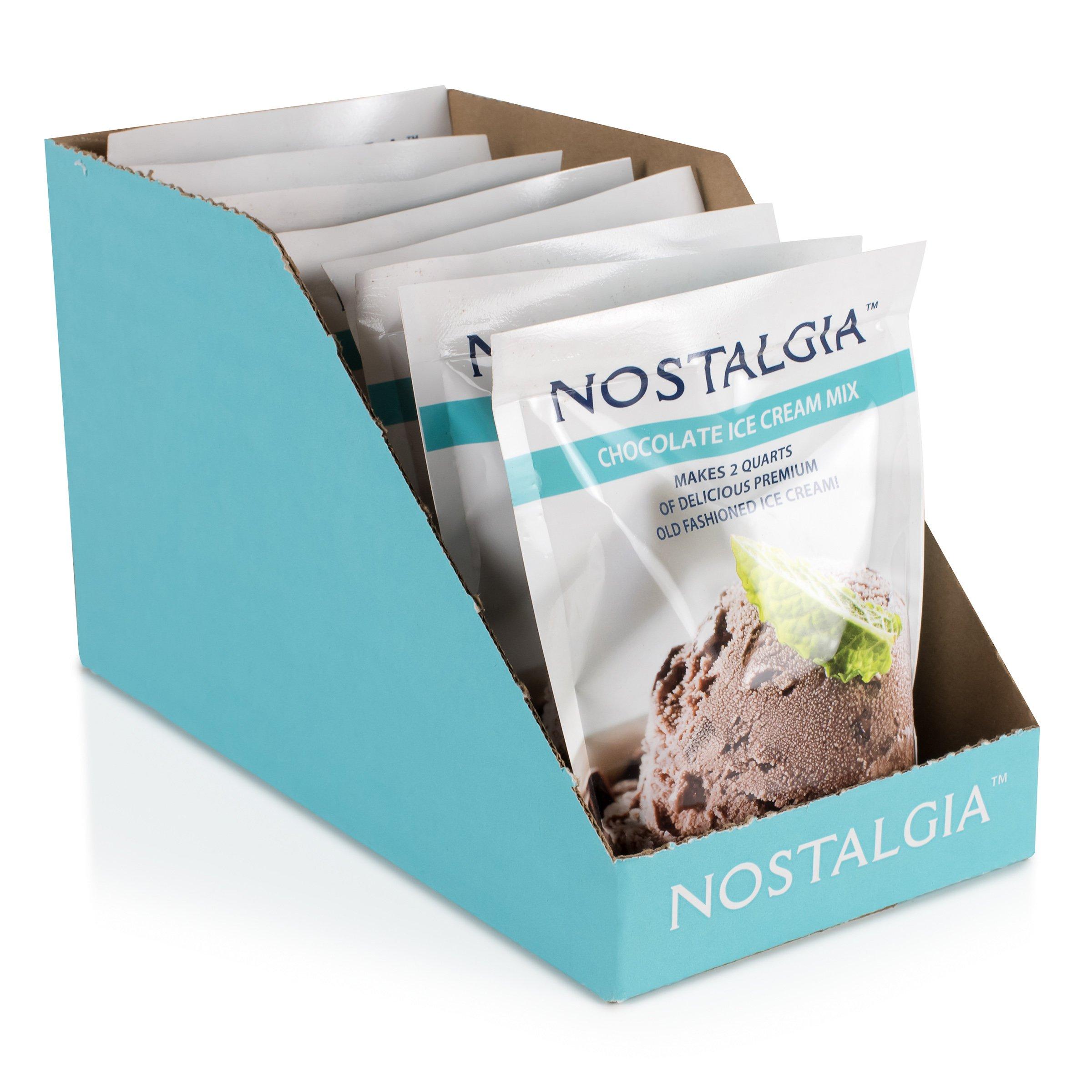 Nostalgia Nostalgia ICP825CHOC8PK Premium Chocolate Ice Cream Mix, 8 (8-Ounce) Packs, Makes 16 Quarts Total