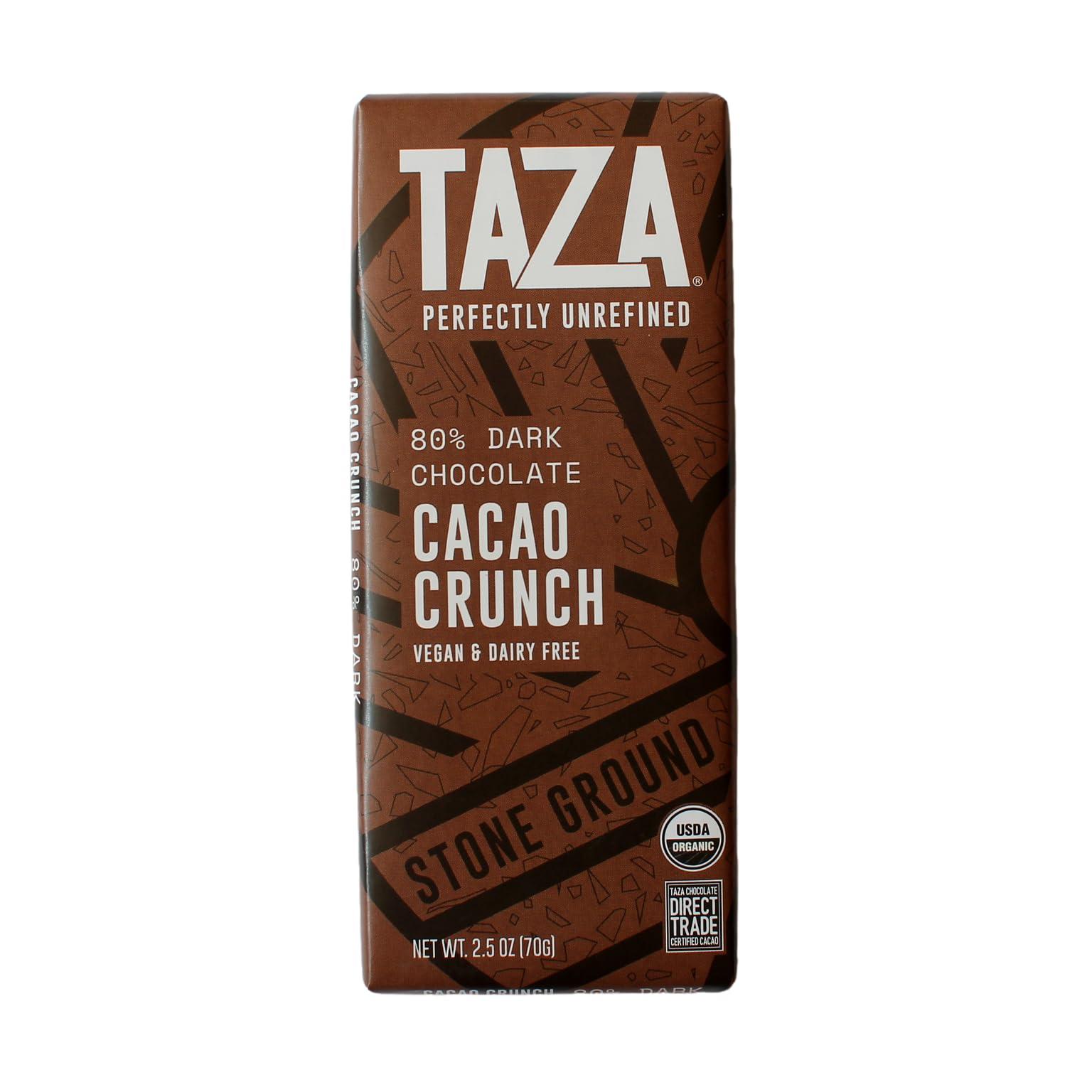 Taza Chocolate Taza Chocolate Organic Seriously Good Dark Chocolate Bar Variety Pack Bundle, 2.5 oz (4 count), Vegan