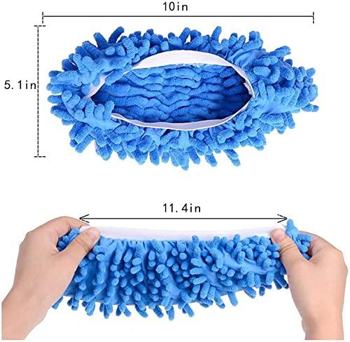 lamsexx 20 Pieces Mop Slippers for Floor Cleaning,Dusting Slippers Washable Reusable,Mop Socks Cleaning Slippers for Women Men Cleaning Mop Tool for House Kitchen Bathroom Office