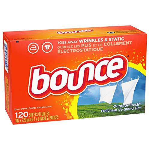Bounce Bounce Dryer Sheets Laundry Fabric Softener, Outdoor Fresh Scent, 120 Count