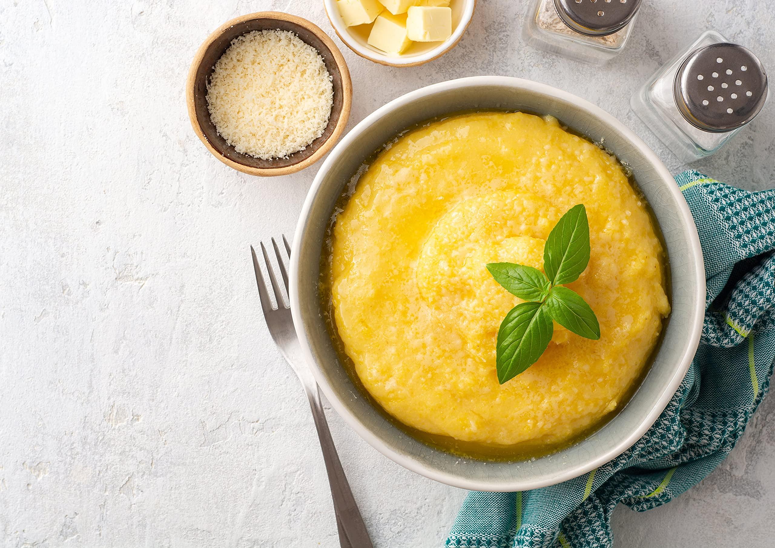 Food to Live Polenta, 12 Ounces - Yellow Corn Grits, Ground Cornmeal, Quick Cooking, Vegan, Kosher, Bulk, Great for Hot Cereal and Porridge. Low Sodium, Milled Maize, Corn Meal, Product of the USA