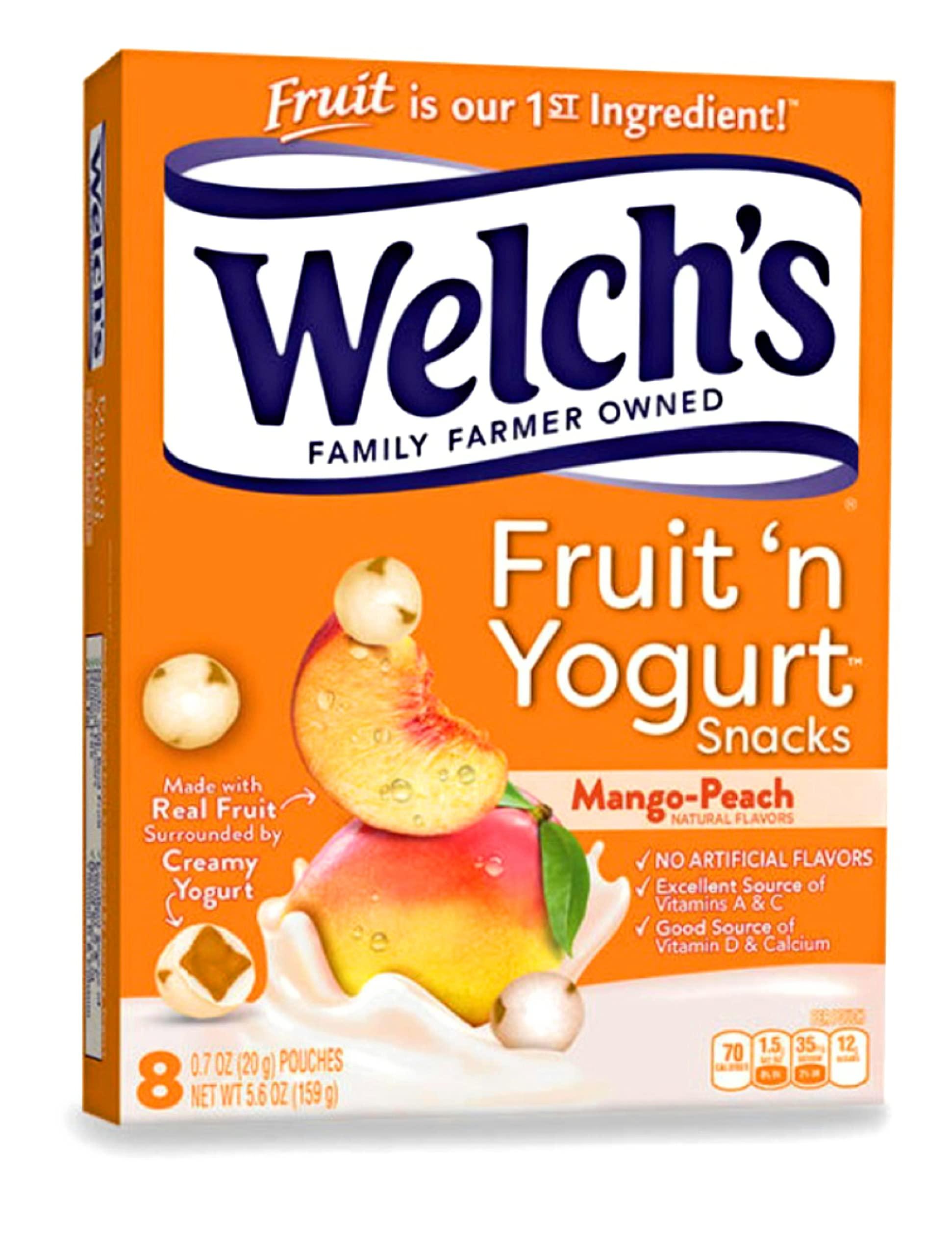 Welch's Welch’s fruit ‘n yogurt mango-peach fruit snacks 1 box of 8 (0.7oz) pouches