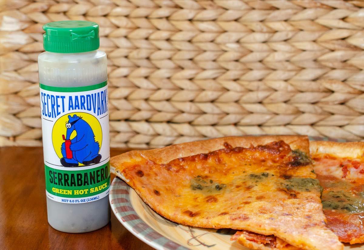 Secret Aardvark Secret Aardvark Serrabanero Hot Sauce - Serrano & Green Habanero Hot Sauce, Green Spicy Sauce, Non-GMO, Low Carb, Low Sugar, Green Hot Sauce & Marinade - 8 fl oz 2 Pack