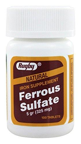 MAJOR RUGBY LAB (CS) Rugby Ferrous Sulfate 325 MG 100 Count (3 Pack)