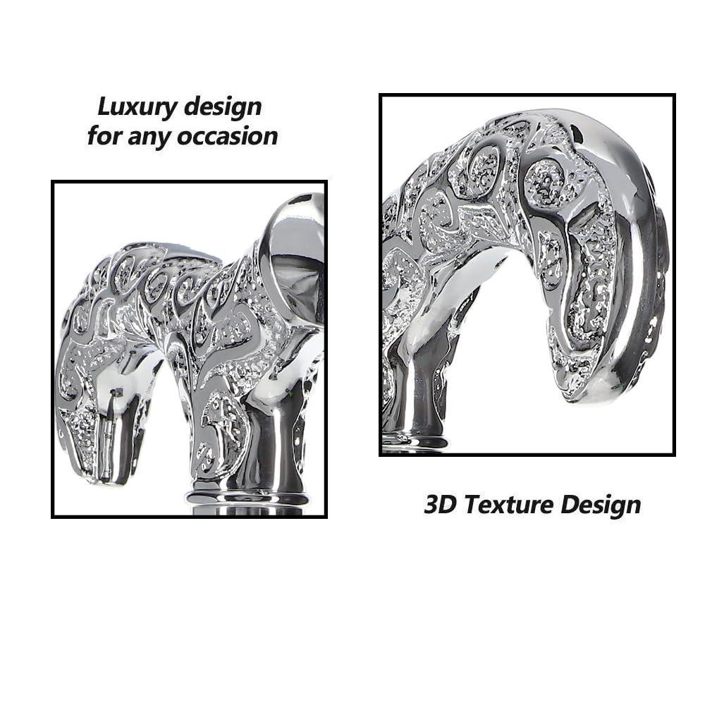 Royal RC Canes Extra Long, Super Strong Derby Walking Cane (Silver-blkbeech)