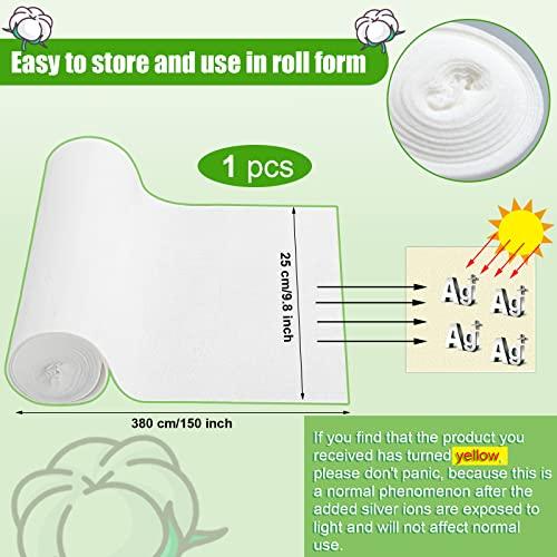 Jutom Skinfold Dry Sheet, Soft Absorbent Pads with Silver Ions, Disposable Incontinence Pads Non Chafing for Women Men Elderly Adult Skin Management (12.47 ft)