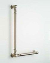Jaclo Jaclo G60-32H-24W-RH-BU 90 Degree Reeded with End Caps Grab Bar with Right-Hand Configuration, Polished Nickel