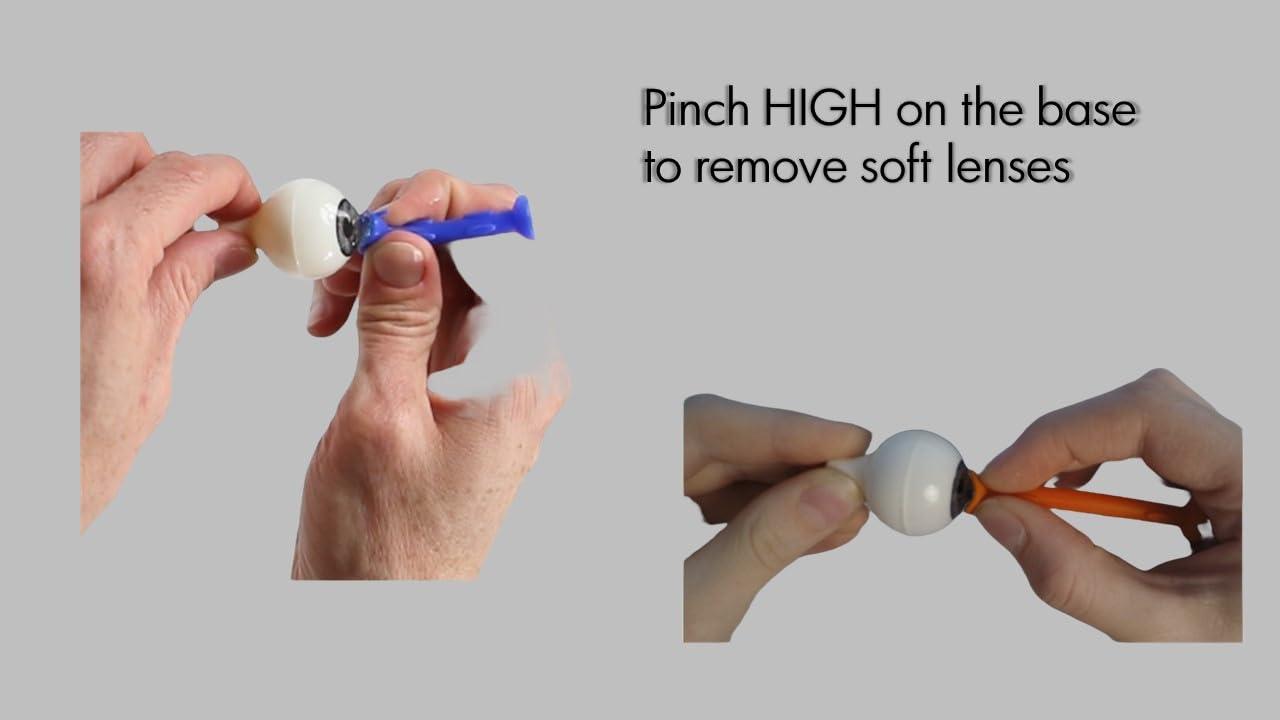 OptiWand OptiWand Pincher Soft Contact Lens Inserting Removing Tool. Helper to Pinch Eye Lenses for Removal. Applicator Inserter Remover Extractor Device. Gift Eyes Contacts Insertion Removal Solution Stick