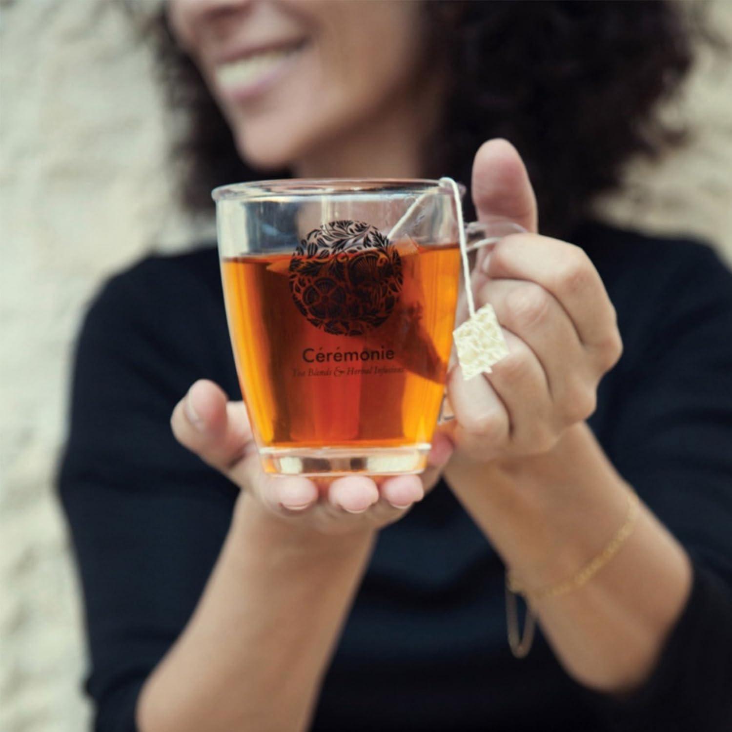 CÉRÉMONIE TEA BLENDS & HERBAL INFUSIONS Ceremonie Tea Gourmet Variety Sampler Pack - A Collection of 10 Assorted Single Serve Flavors - 20 Petite Mini Cubes with 2 Cubes of each Flavor - Ideal Gift for Tea Lovers