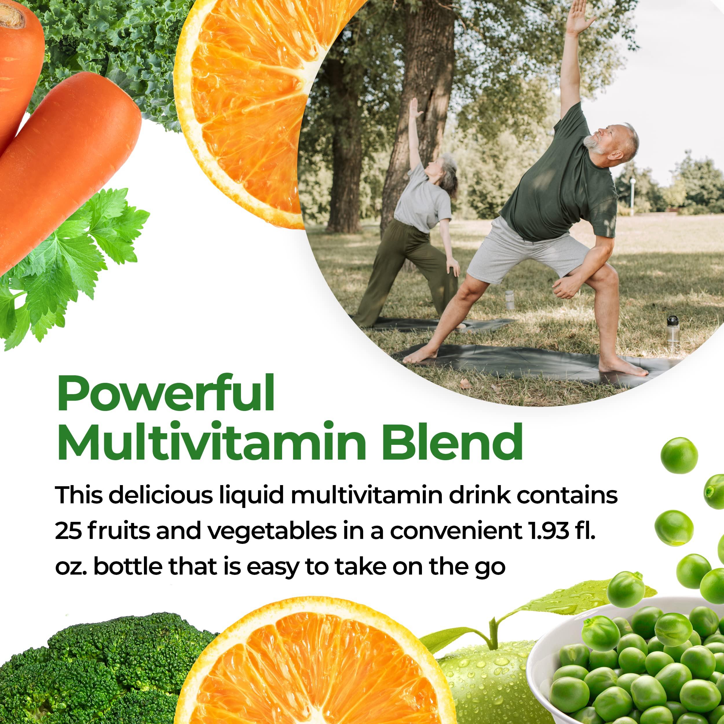 FeelGood Superfoods FeelGood Superfoods Vita Fruits and Veggies Immune Support Shot Supplements, 25 Organic Fruits and Veggies, Ready to Drink Immunity Booster, Orange and Fruit Punch Flavor, Combo Pack of 20