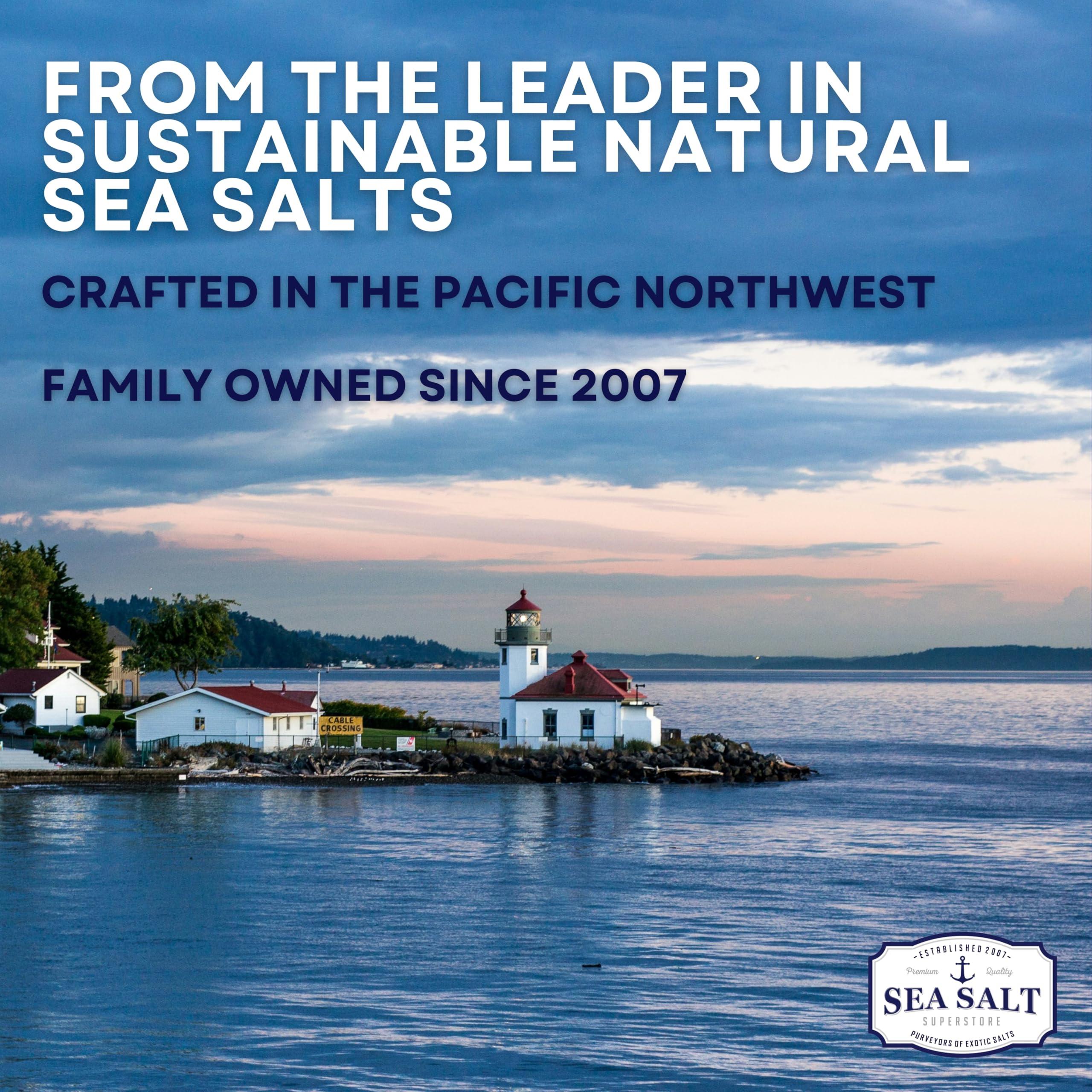 Sea Salt Superstore Popcorn Salt, Sea Salt Popcorn Seasoning, 16 oz Shaker - Sea Salt Superstore