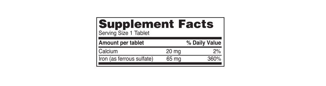 Reliable-1 Laboratories Iron Supplement Ferrous Sulfate 325mg by Reliable 1 | Iron Pills for Women and Men | Iron Supplements for Anemia and Iron Deficiency | 100 Iron Tablets per Bottle