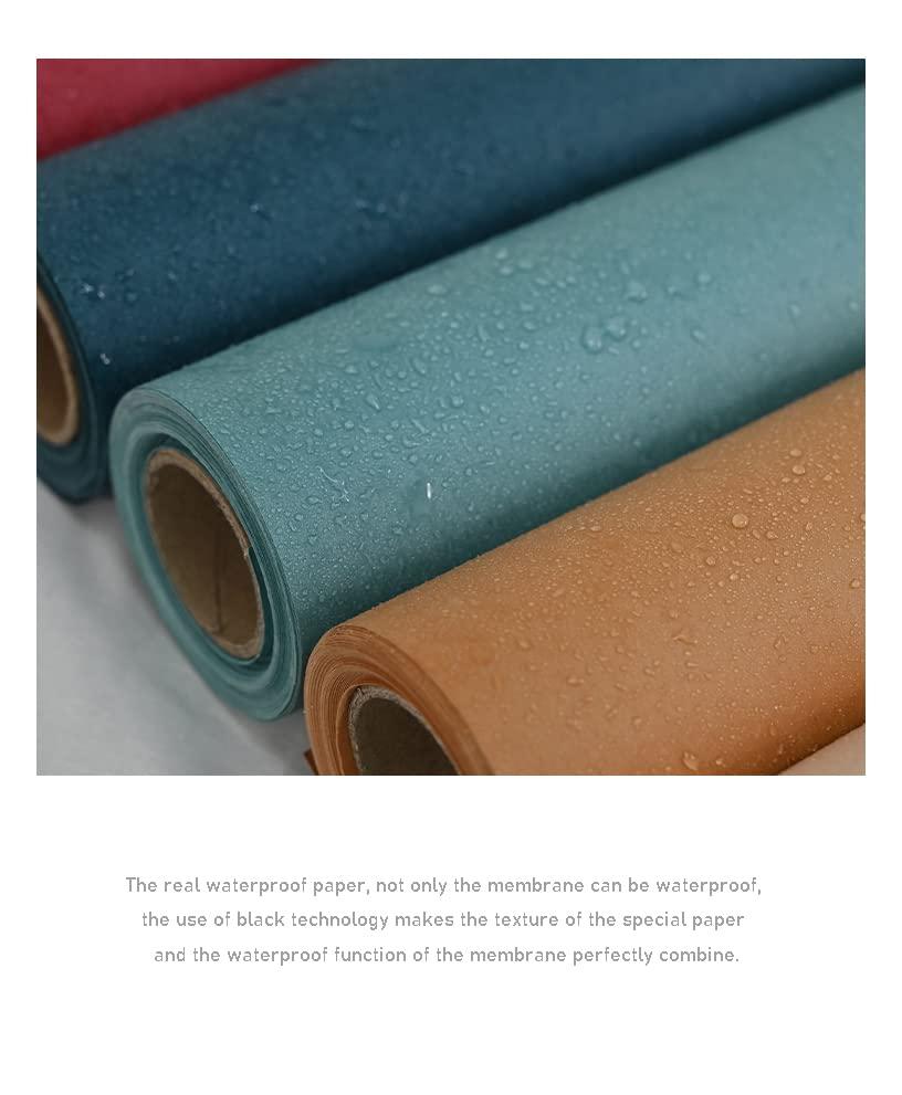 FWSA WRAPS Korean Style Flower Wrapping Kraft Paper Roll Floral Wraps Bouquet Wrap Florist Paper Christmas Mother\'s Day Thanksgiving Day DIY Gift Packaging Paper (Color 9 Peacock Blue)