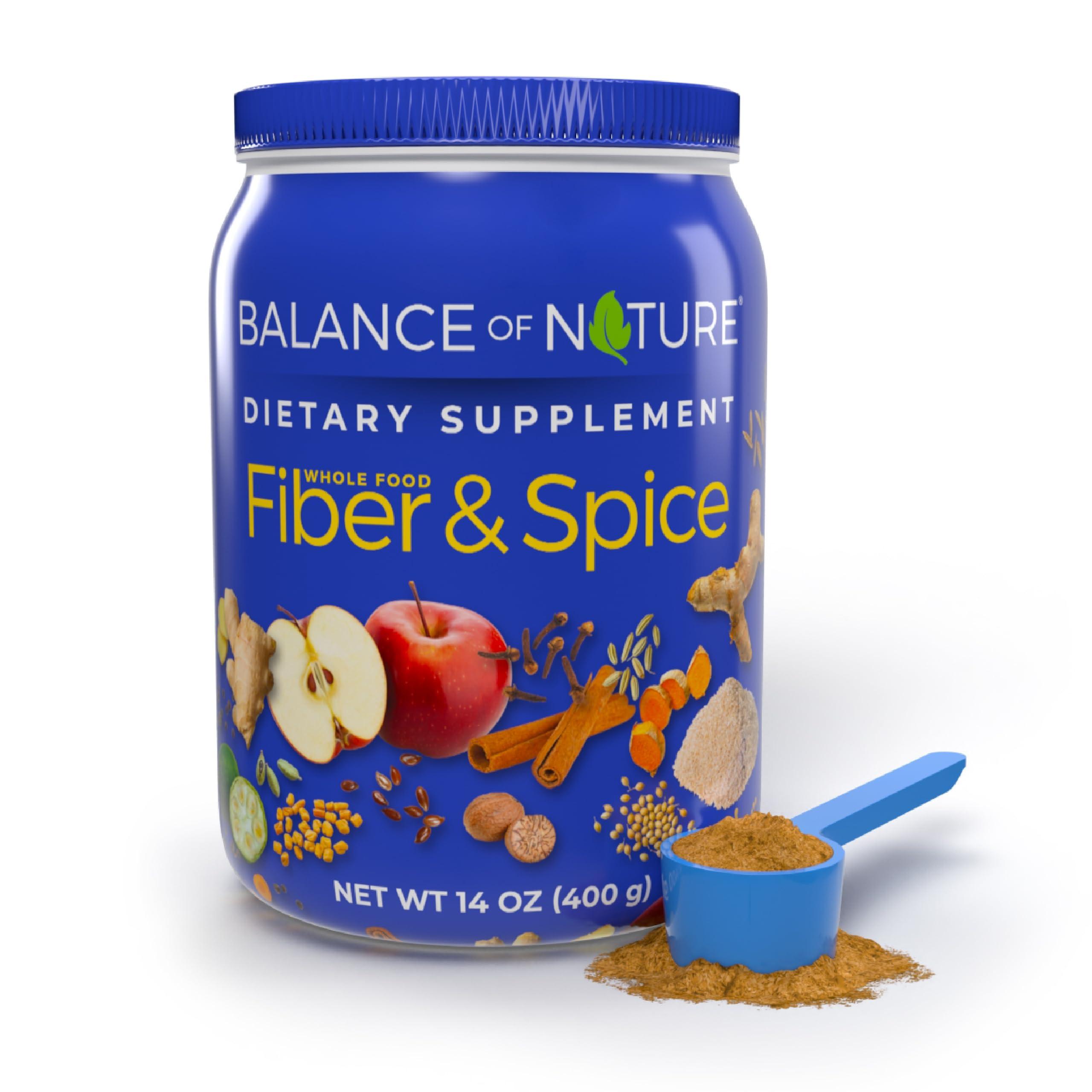 Balance of Nature Balance of Nature Fiber & Spice - Psyllium Husk, Flax Seed, Turmeric & Apple - 30 Servings