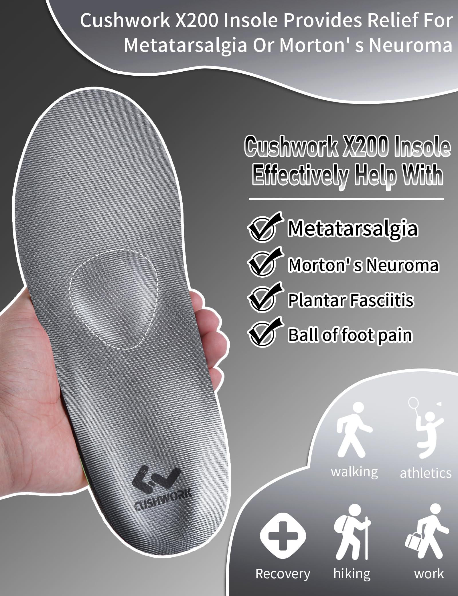 Cushwork Cushwork Morton\'s Neuroma Shoe Inserts for Metatarsalgia,Ball of Foot Pain,Plantar Fasciitis,Metatarsal Pain Relief Orthotic Insoles,Arch Support Shoe Insoles for Man Women-D