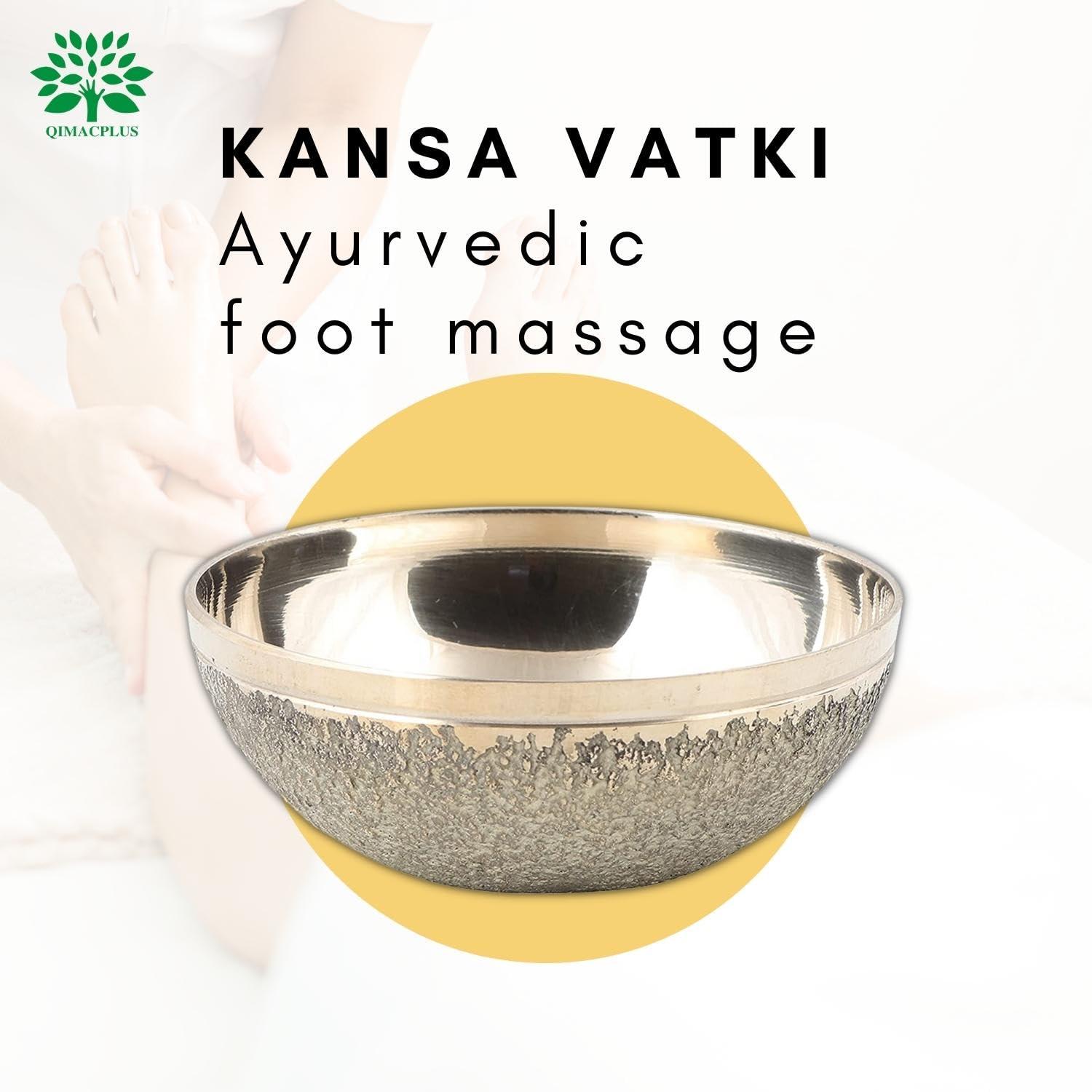 wholelifeobjects wholelifeobjects Bronze Vatki Bowl - Kansa Vatki Cup - Natural Vatki Ayurvedic Detox Foot Massager- Relaxation and Deep Cleaning Ancient Indian Technique | Natural Pack of 1