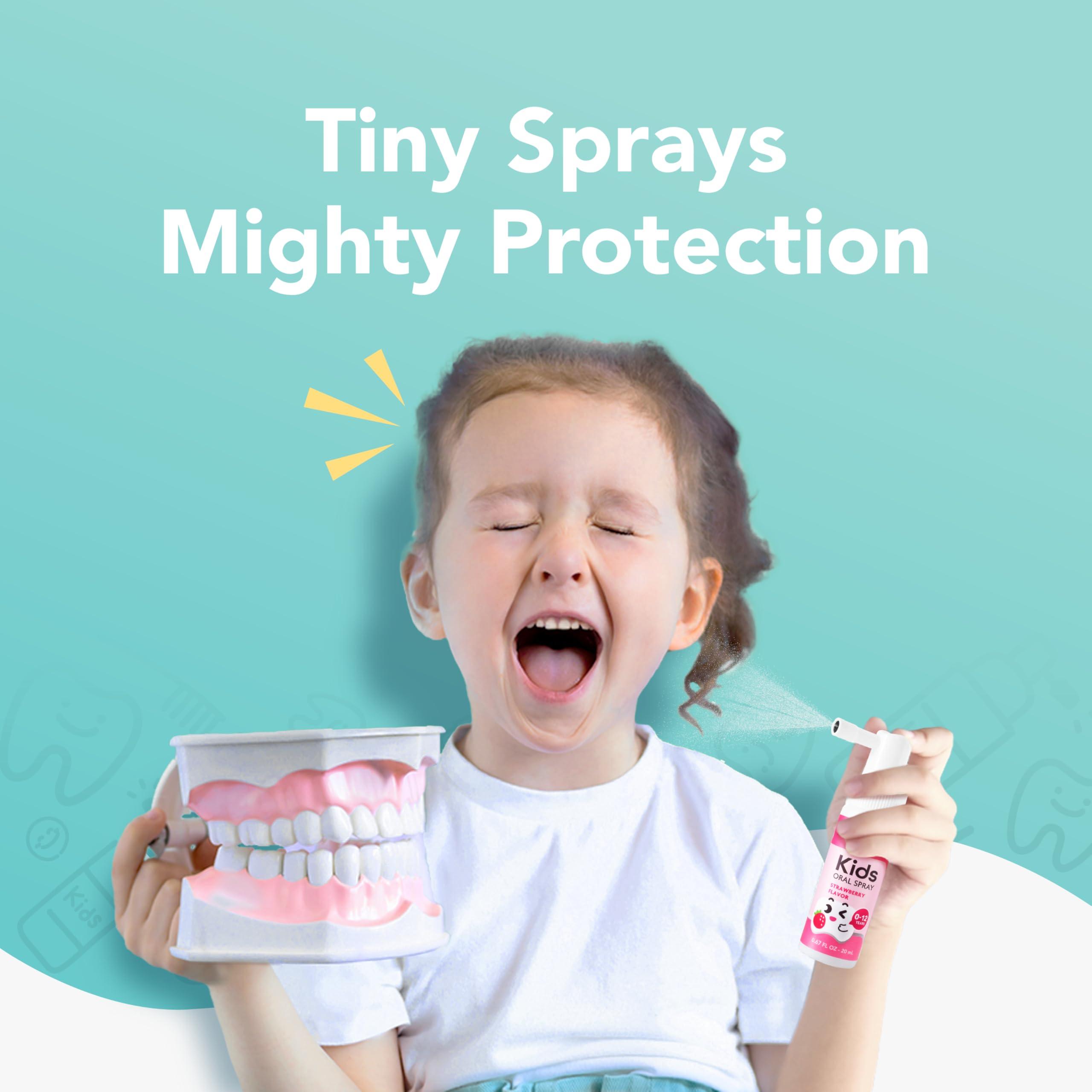 LAB 52 LAB52 Kids Oral Spray, Toddler Toothpaste Helper for Cavity Repair and Fresh Breath, Children Anticavity with Fluoride Free for Newborn to Preschoolers, Xylitol Grape Flavor