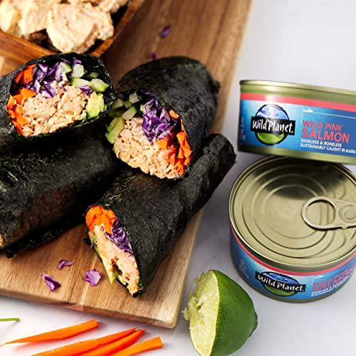 Wild Planet Wild Planet Wild Pink Salmon, Canned Salmon, Sustainably Caught, Non-GMO, Kosher 6 Ounce can