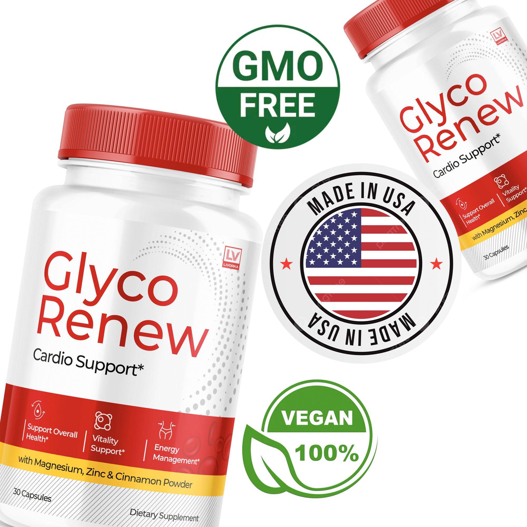 LIVORKA (5 Pack) Glyco Renew - Glyco Renew Blood Support, GlycoRenew Blood Support, Glyco Renew Blood Support Pills, Ripped Glyco Renew Blood Support, Glyco Renew Pills, Glyco Renew Supplement, 150 Capsules