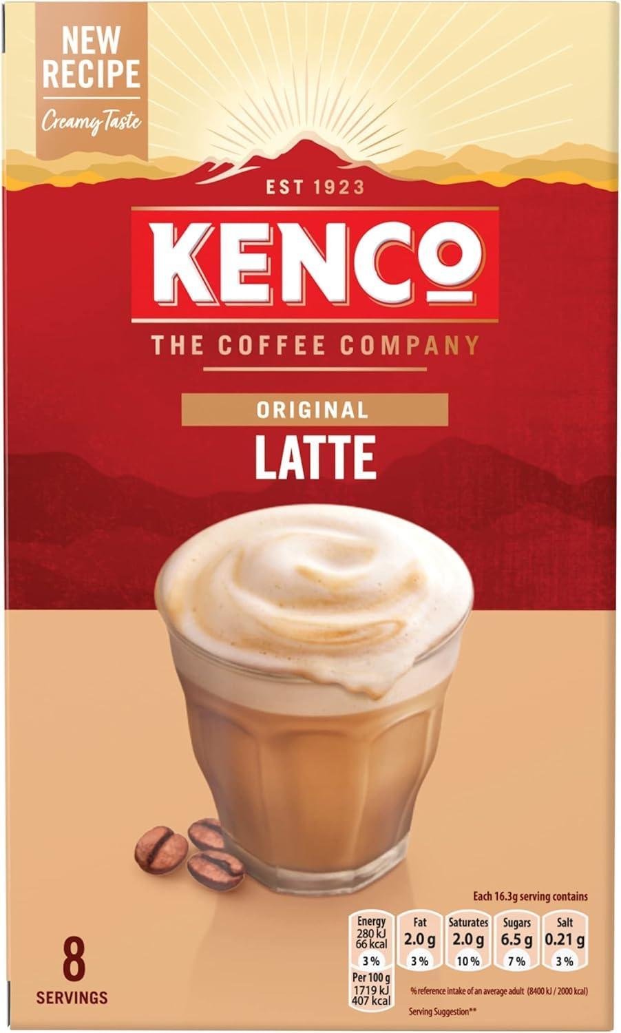 Kenco Kenco Latte Instant Coffee Sachets 8x16.3g (Pack of 5, Total 40 Sachets, 652g)