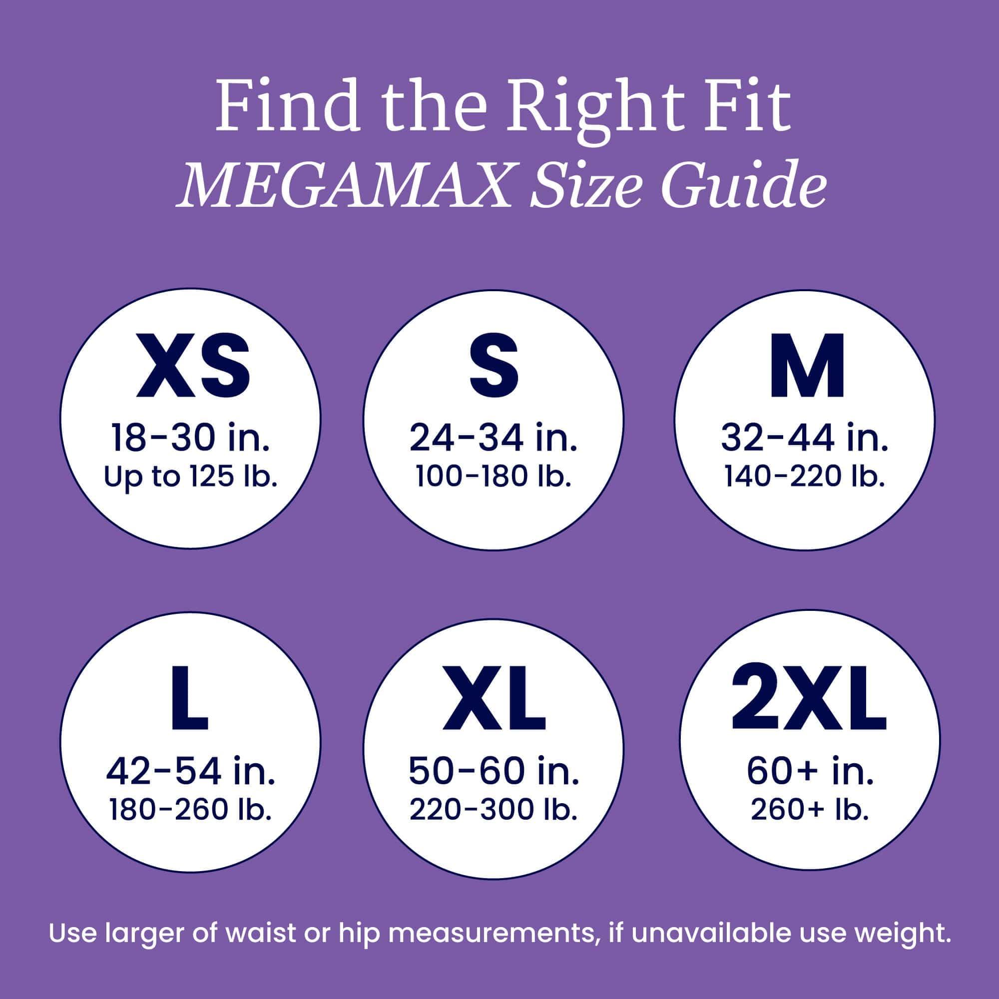 NorthShore NorthShore MegaMax Adult Overnight Diapers, 12-Hour Tab-Style, X-Large, 40 Count Case, Blue, 50-60 inches, Unisex Incontinence Underwear