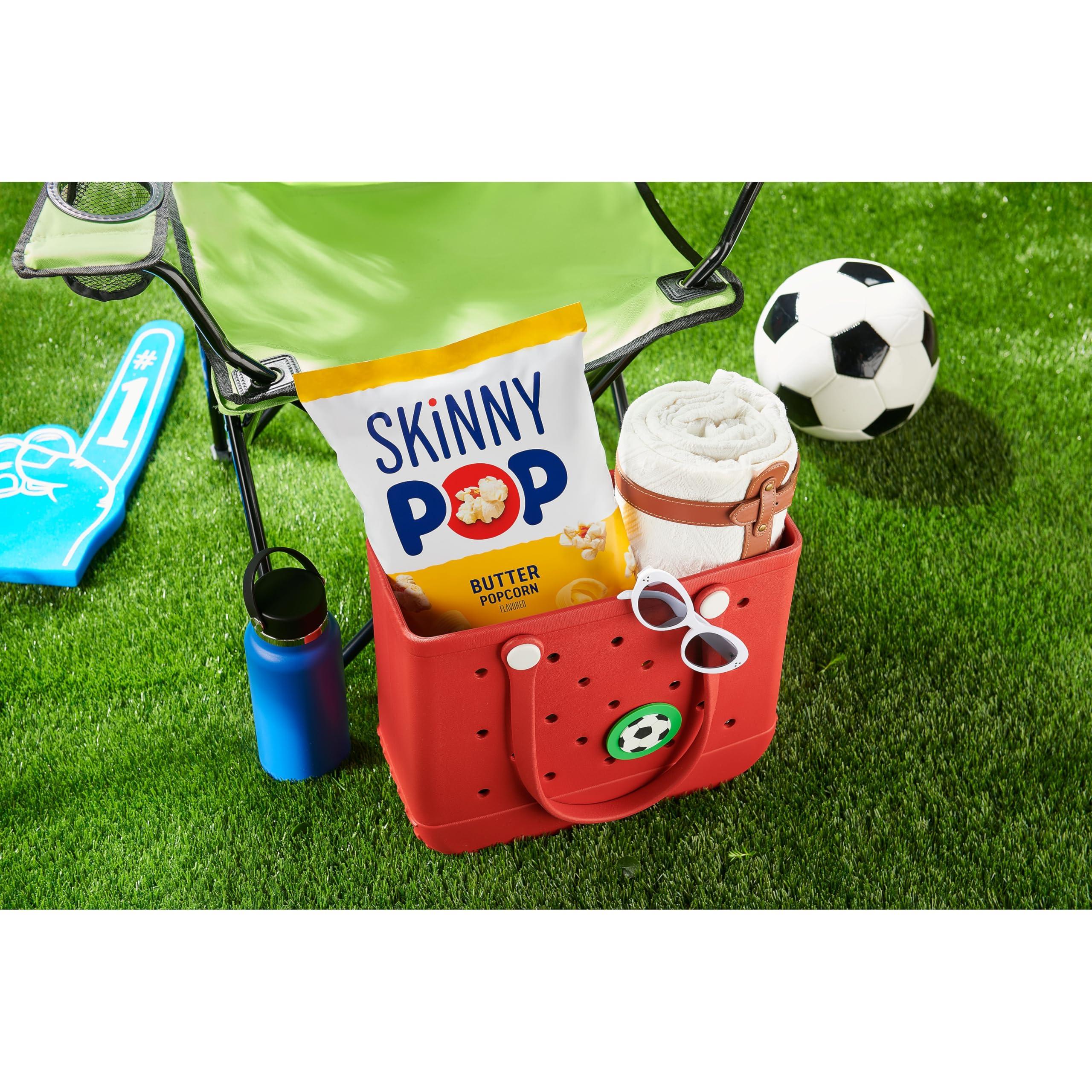 SkinnyPop SkinnyPop Butter Popcorn, Gluten Free, Non-GMO, Healthy Popcorn Snacks, Skinny Pop, 4.4oz Grocery Size Bag