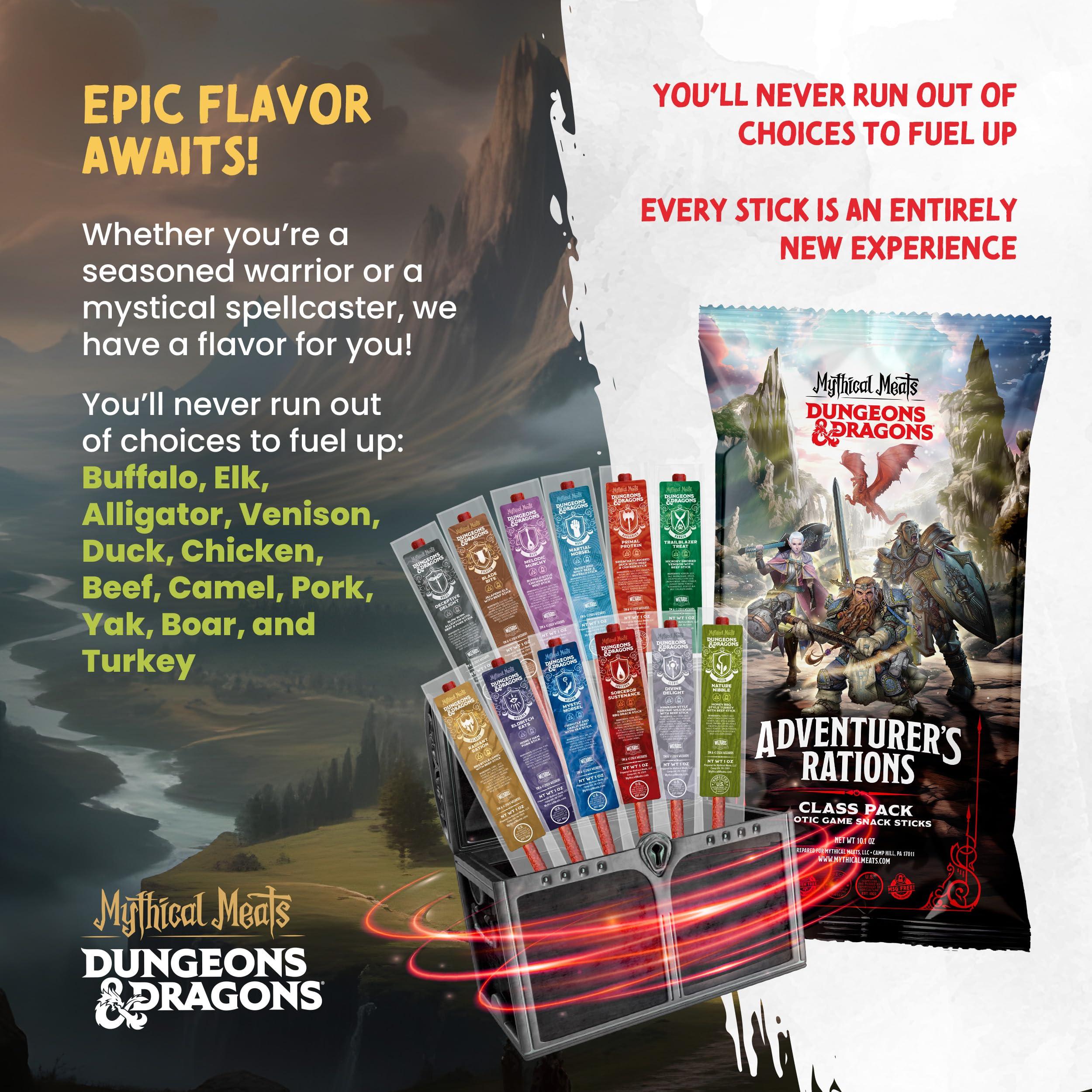 Mythical Meats Mythical Meats Dungeons & Dragons Jerky Stick Variety Pack - 12 Jerky Sticks - MSG Free