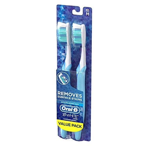 Oral-B Oral-B Advantage 3D White Vivid Toothbrush Medium Twin (Pack of 3)