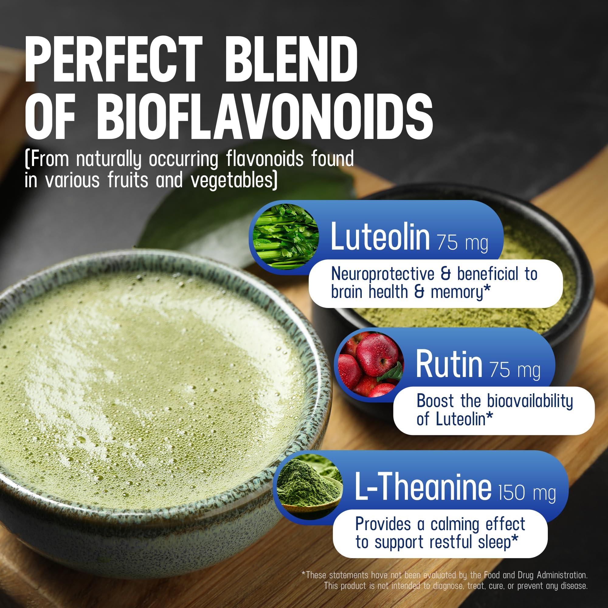 Luti Lutimax Pediatric Powder Brain Supplement with Luteolin, Rutin & LTheanine - Kids Memory, Focus, Muscle & Immune Support Brain Supplement - Nootropic Antioxidants for Brain Health Support 100 Serving